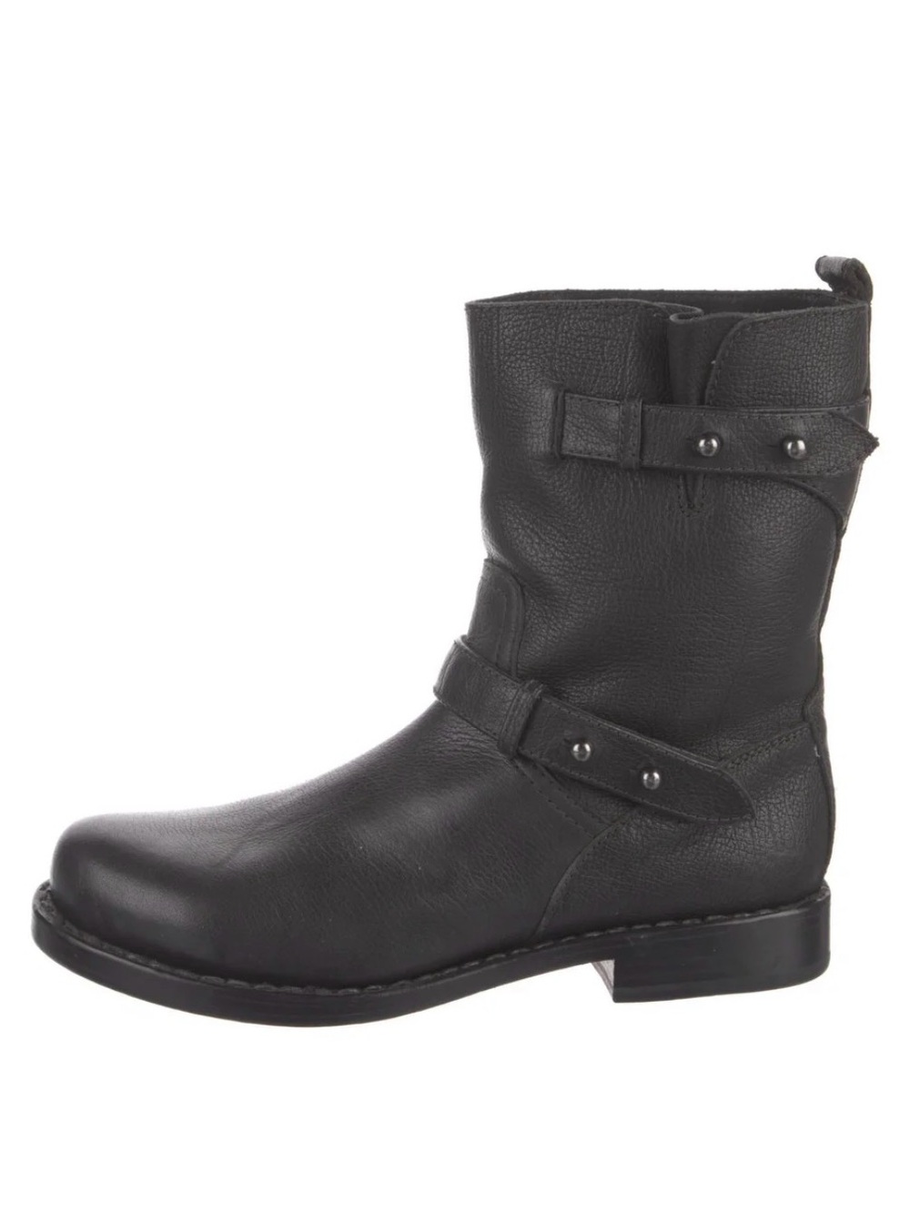 Rag & Bone women’s Black Leather Mid-Calf Motorcycle Boots